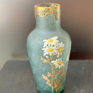 Daum Antique Daum Nancy vase with eucalyptus decor-Vase Au Décor d´eucalyptus 