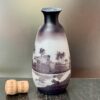 Vase D'Argental thème Nil avec pyramides, palmiers et chameau Ref DAR748