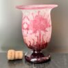 Magnifique vase Charder Le Verre Français série Rhododendrons Ref LVF767