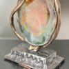 Grande sculpture de Chat en Bronze et Pâte de Verre d'Yves Lohé Ref YLO214 – Image 4