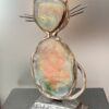 Grande sculpture de Chat en Bronze et Pâte de Verre d'Yves Lohé Ref YLO214 – Image 5