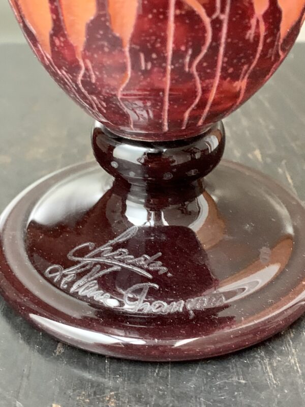 Superbe vase Charder Le Verre Français "Rhododendrons" Ref LVF242 – Image 2