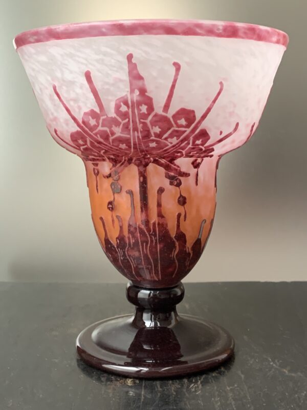 Superbe vase Charder Le Verre Français "Rhododendrons" Ref LVF242 – Image 5