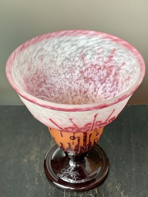 Superbe vase Charder Le Verre Français "Rhododendrons" Ref LVF242 – Image 4