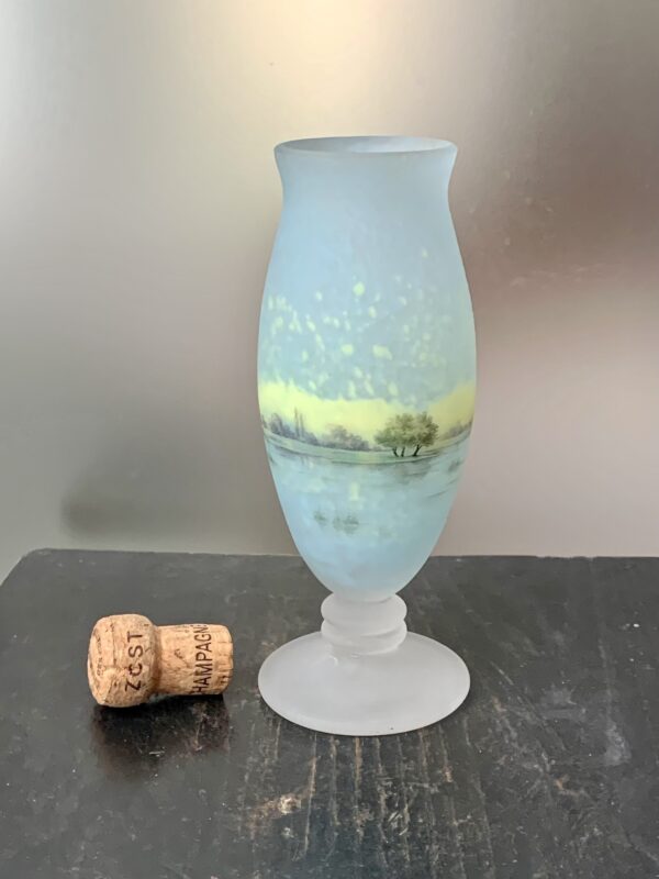 Sublime vase Daum Nancy "Paysage Lacustre" vers 1895 Ref DN241