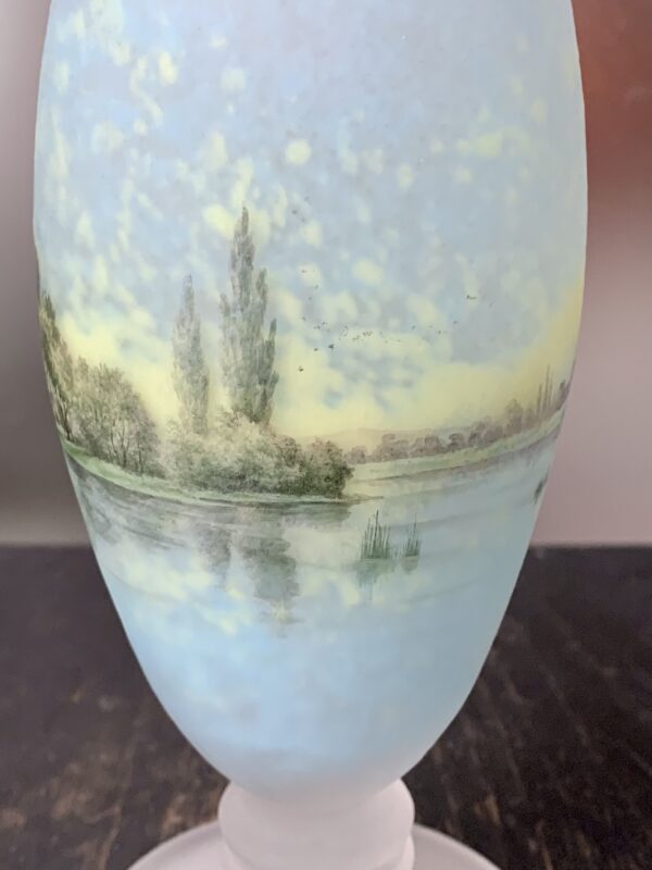 Sublime vase Daum Nancy "Paysage Lacustre" vers 1895 Ref DN241 – Image 4