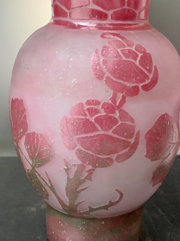 Historique vase Le Verre Français "Roses Sauvages" Ref LVF314 – Image 3