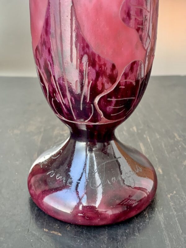 Très élégant vase Le Verre Français série Dahlias Ref LVF310 – Image 2