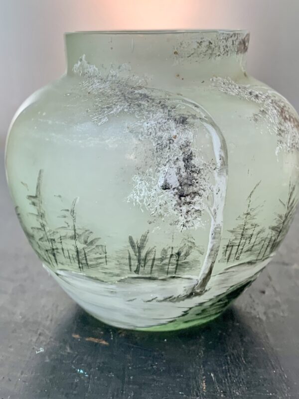 Charmant vase au paysage enneigé DLG Vessière Nancy Ref VSR307 – Image 2