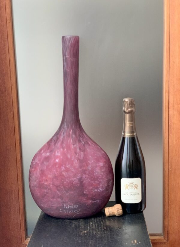 Elégant soliflore Art Déco géant par Daum Nancy Ref DN355