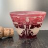 Très beau mini vase à col ouvert Le Verre Français "Amarantes" Ref LVF347