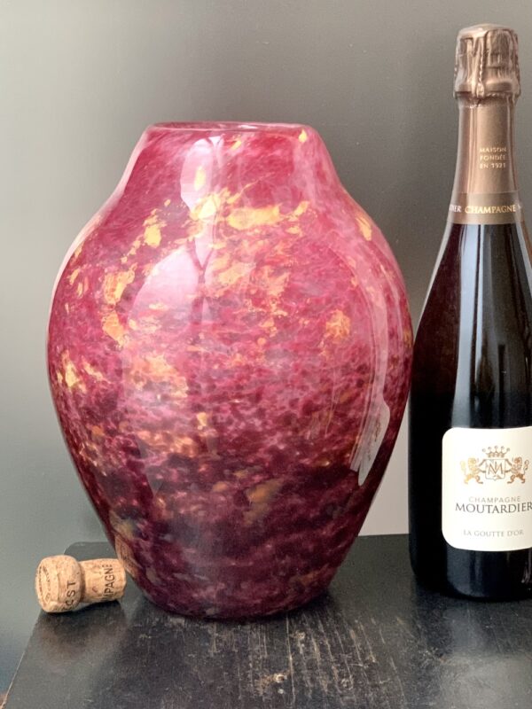 Imposant vase Schneider Art Déco série Jade Ref SCH332