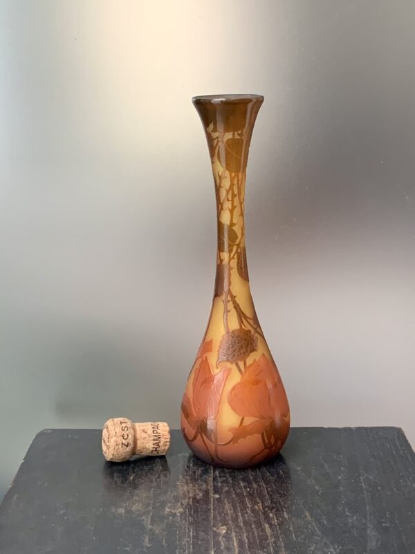 Très élégant vase D'Argental au superbe décor de roses Ref DAR329