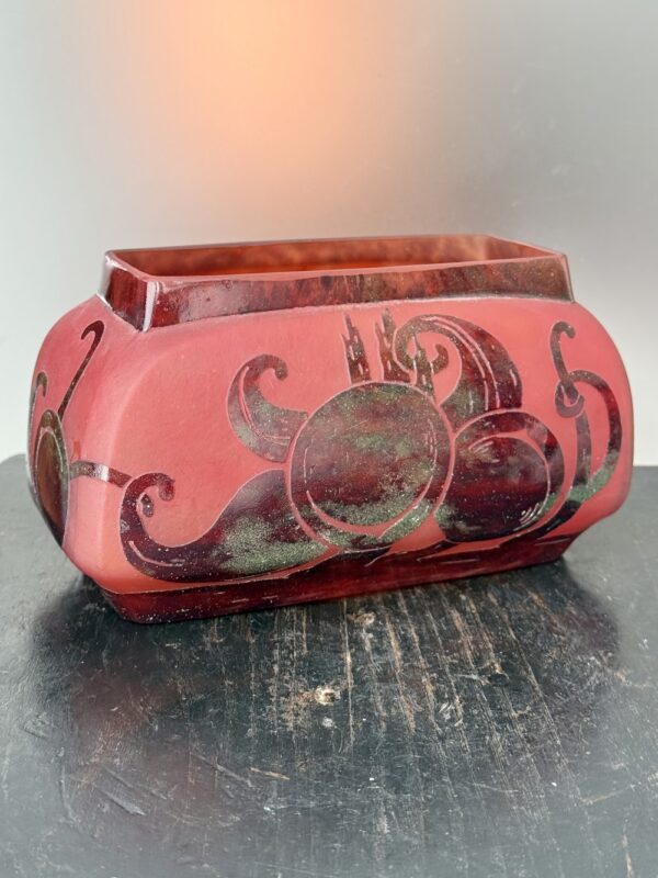 Très réussie jardinière Le Verre Français "Prunes" avec double signature  Ref LVF383 – Image 5