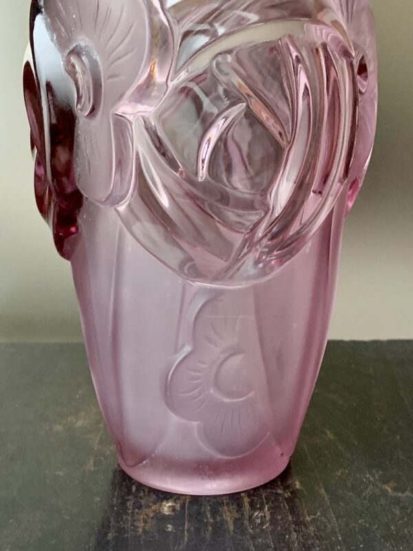 Sculptural vase Art Déco mauve "aux 9 Fleurs" DLG Barolac Ref BOH377 – Image 3