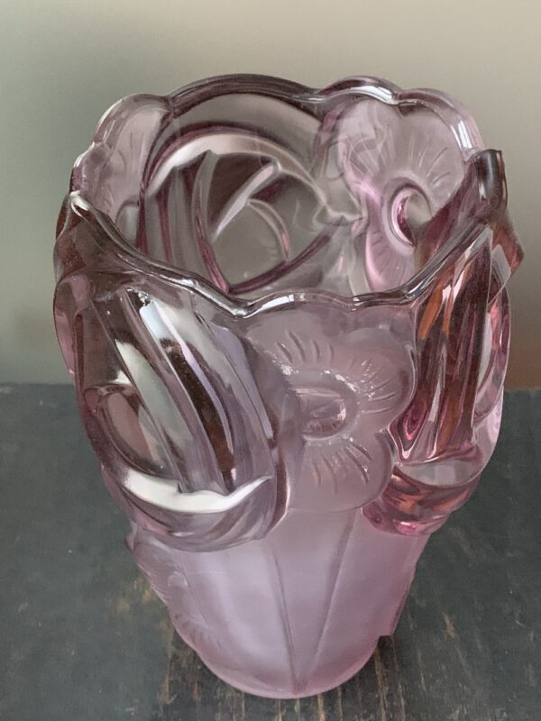 Sculptural vase Art Déco mauve "aux 9 Fleurs" DLG Barolac Ref BOH377 – Image 4