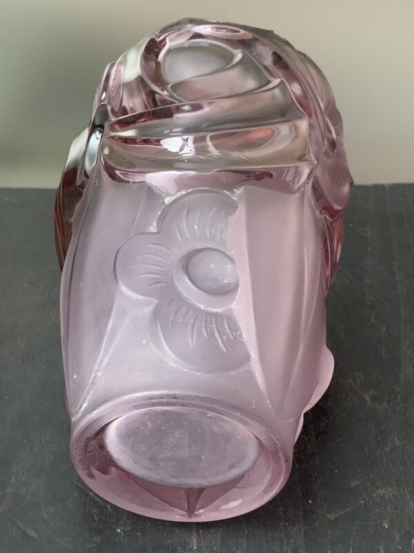 Sculptural vase Art Déco mauve "aux 9 Fleurs" DLG Barolac Ref BOH377 – Image 6