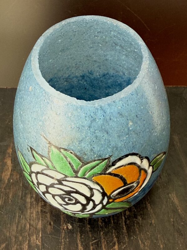 Original vase ovoïde Art Déco "Fleur Soleil" de Delatte Nancy Ref DEL385 – Image 5
