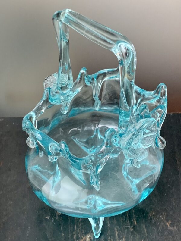 Délicat vase panier avec virtuoses applications à chaud par Auguste Jean REF AJ360 – Image 5