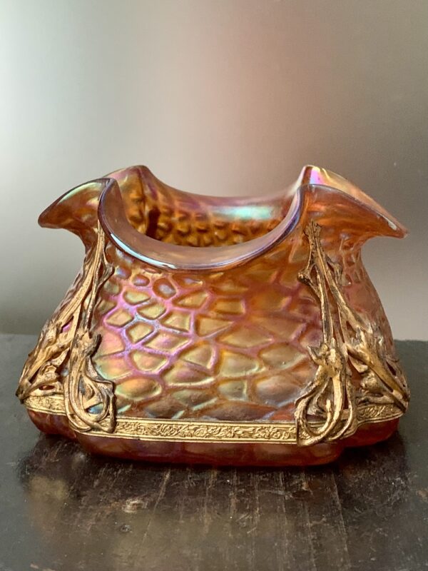 Superbe coupe irisée de Pallme König avec monture Jugendstil Ref PLK370 – Image 6