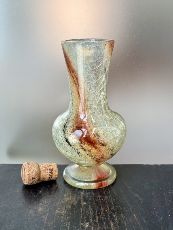 Exceptionnel vase craquelé d'Eugène Rousseau aux oxydes intercalaires Ref RL364