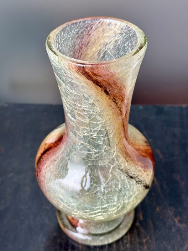 Exceptionnel vase craquelé d'Eugène Rousseau aux oxydes intercalaires Ref RL364 – Image 6