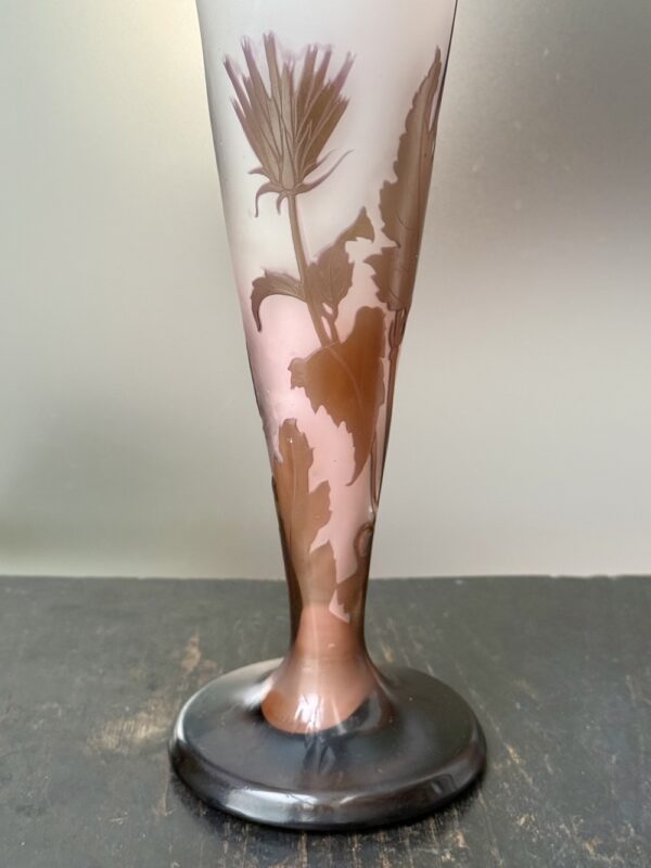 Superbe grand vase japonisant d'Emile Gallé aux Ombelles Ref GAL384 – Image 3