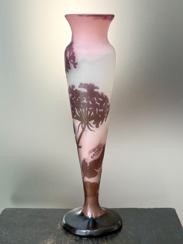 Superbe grand vase japonisant d'Emile Gallé aux Ombelles Ref GAL384 – Image 5