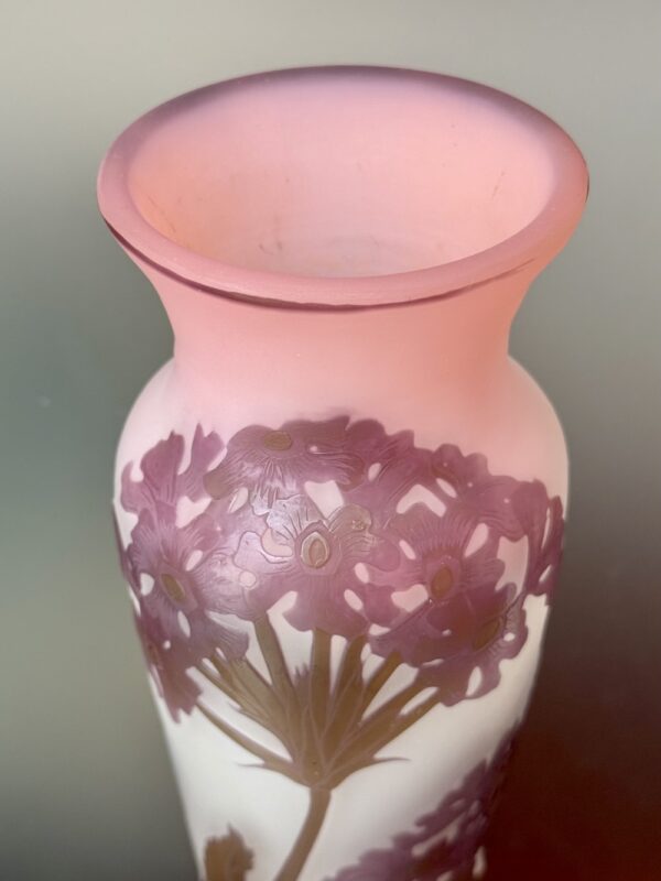 Superbe grand vase japonisant d'Emile Gallé aux Ombelles Ref GAL384 – Image 4