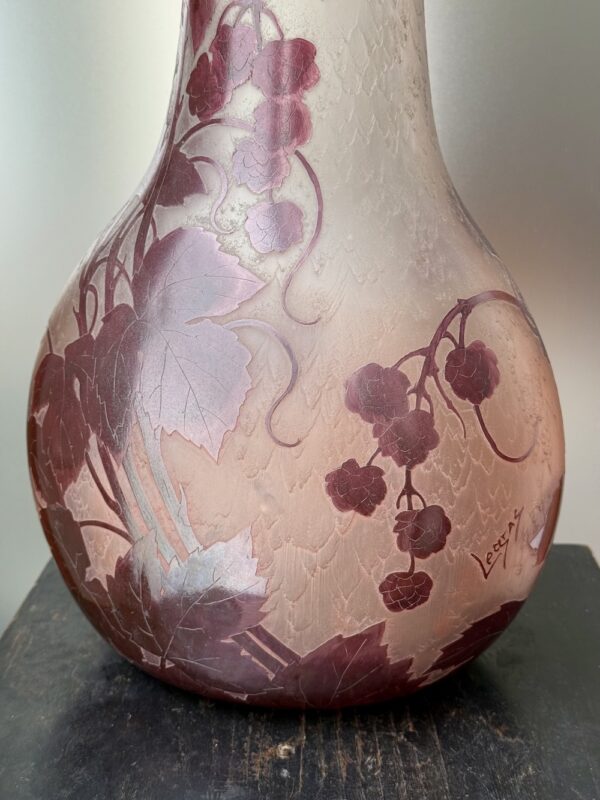 Extraordinaire vase géant Legras série Rubis modèle "Bouquetier Arabe" Ref L374 – Image 2