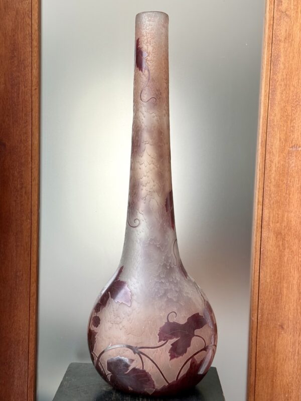 Extraordinaire vase géant Legras série Rubis modèle "Bouquetier Arabe" Ref L374 – Image 3