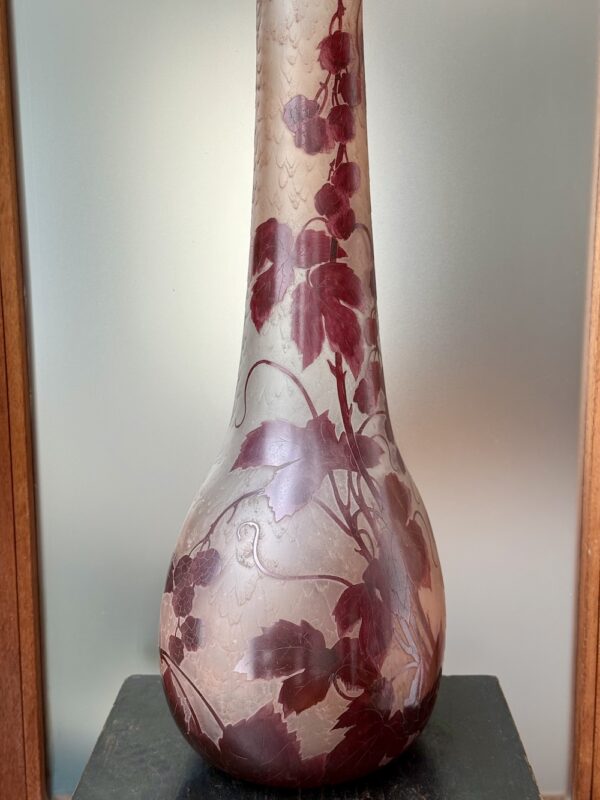 Extraordinaire vase géant Legras série Rubis modèle "Bouquetier Arabe" Ref L374 – Image 4