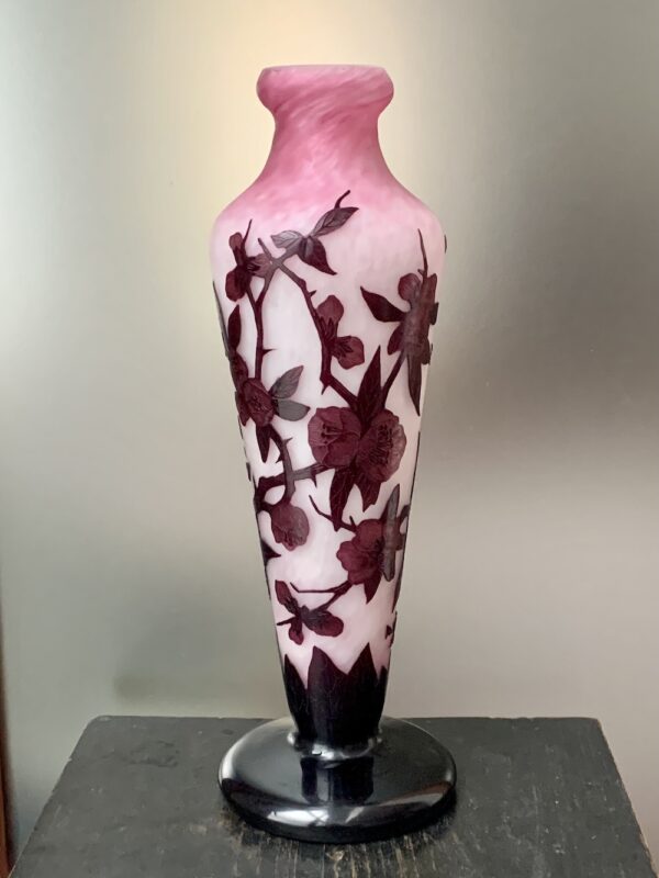 Grand vase japonisant "Branche en Fleurs" d'André Delatte Nancy Ref DEL358 – Image 5