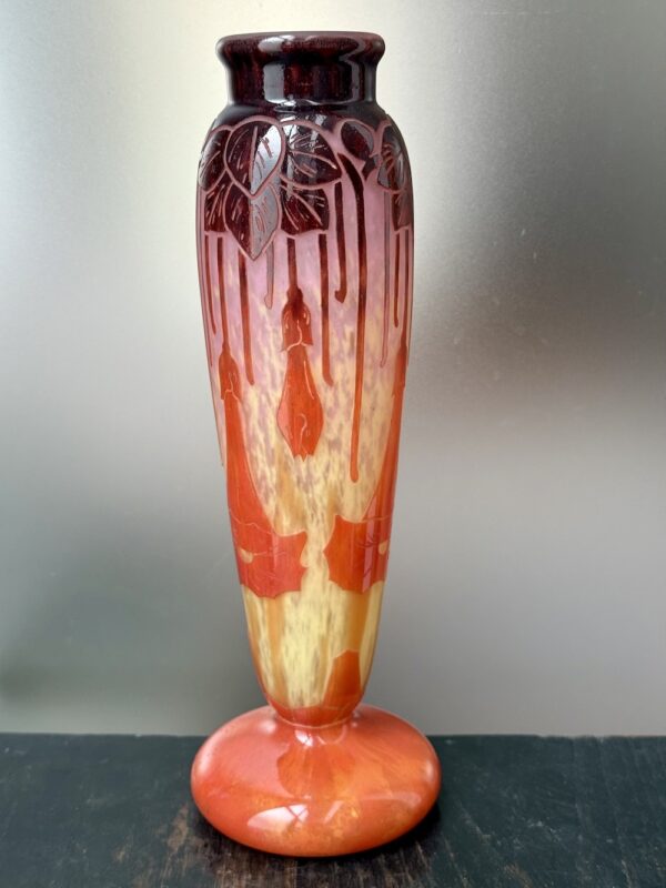 Extraordinaire vase Charder - Le Verre Français série Daturas non référencé "Fleurs et Boutons" Ref LVF398 – Image 5