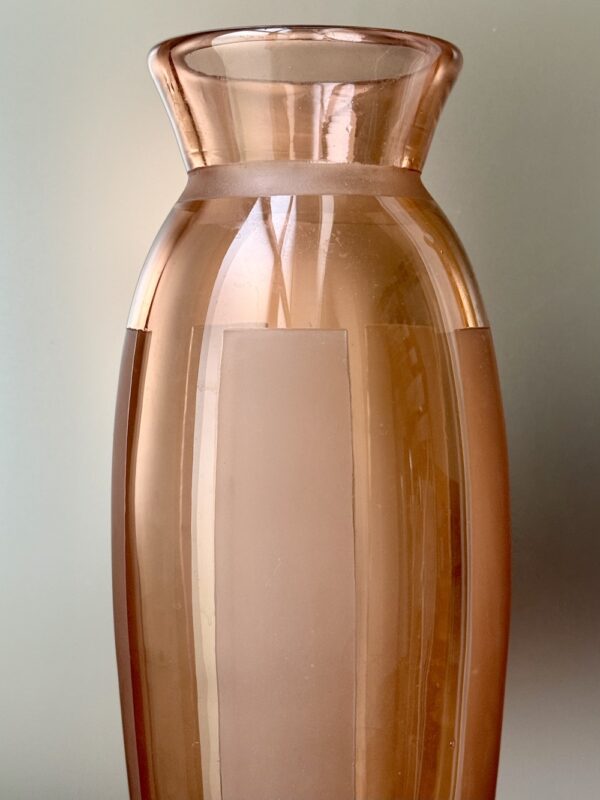 Majestueux vase Charder Le Verre Français au décor géométrique non référencé Ref LVF392 – Image 3