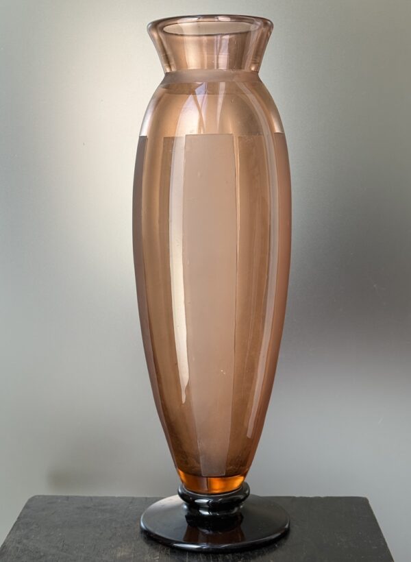 Majestueux vase Charder Le Verre Français au décor géométrique non référencé Ref LVF392 – Image 5