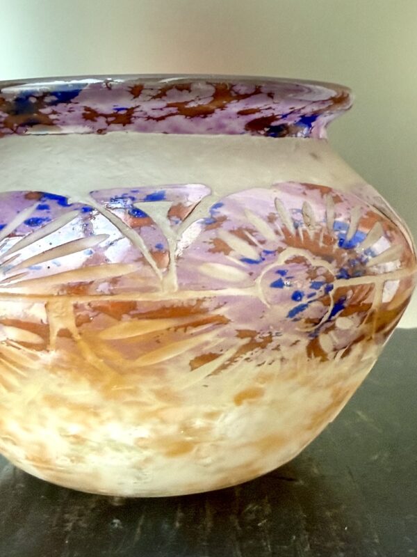 Superbe vase multicolore Charder Le Verre Français modèle Ancolies Ref LVF396 – Image 3