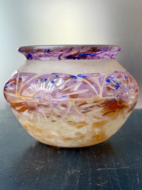 Superbe vase multicolore Charder Le Verre Français modèle Ancolies Ref LVF396 – Image 5