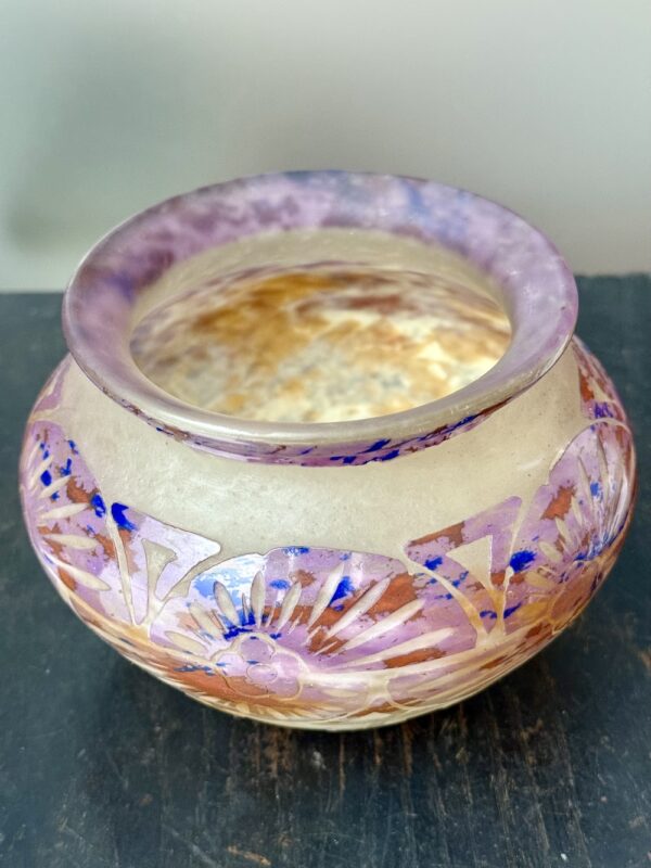 Superbe vase multicolore Charder Le Verre Français modèle Ancolies Ref LVF396 – Image 4