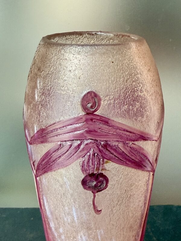 Rare vase Legras série Rubis Art Déco aux Libellules Ref L427 – Image 3