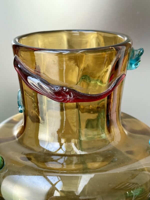 Spectaculaire vase d'Auguste Jean aux applications de salamandre, sangsue et pieds dauphins Ref AJ418 – Image 2