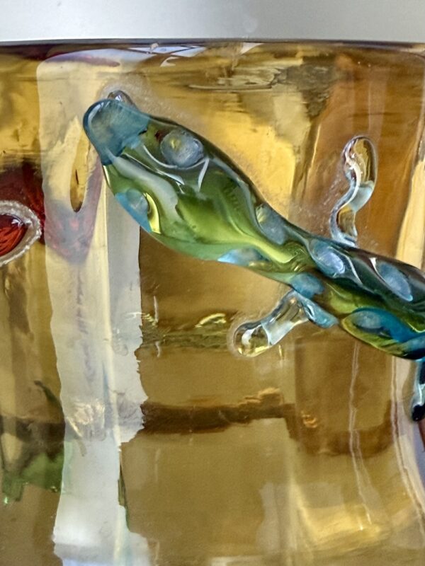 Spectaculaire vase d'Auguste Jean aux applications de salamandre, sangsue et pieds dauphins Ref AJ418 – Image 4