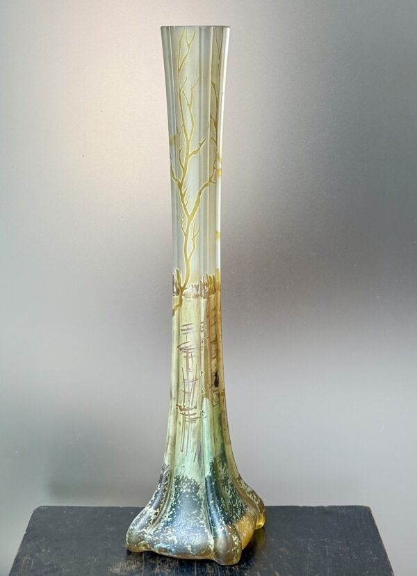 Rare grand vase Beyermann & Co au décor lacustre aux canards Ref BEY422 – Image 3