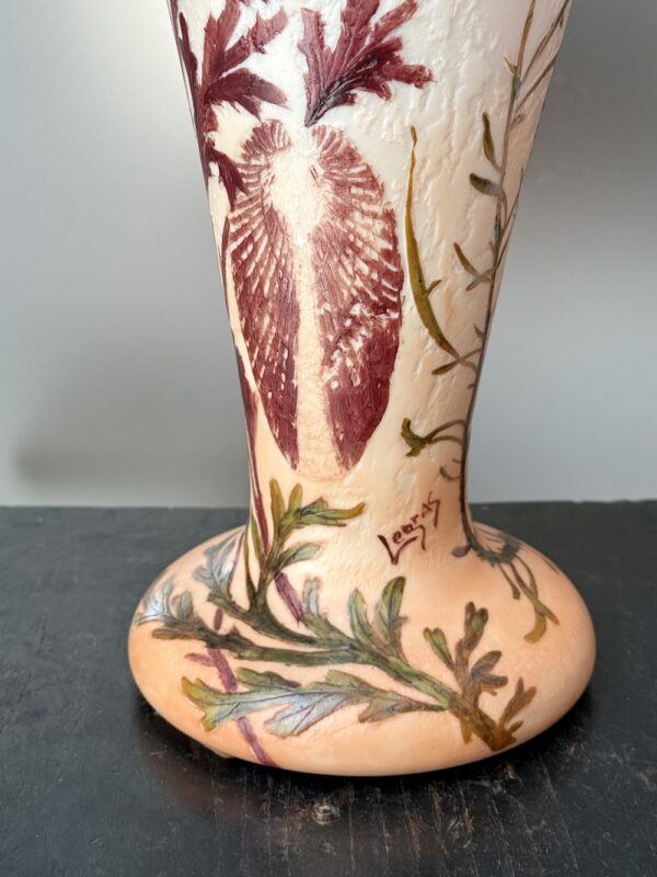 Majestueux grand vase Legras Algues modèle "Madras" aux herbes marines et coquillage Ref L397 – Image 2