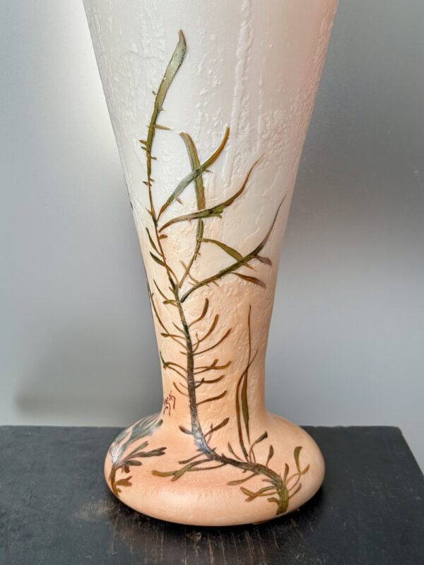 Majestueux grand vase Legras Algues modèle "Madras" aux herbes marines et coquillage Ref L397 – Image 4