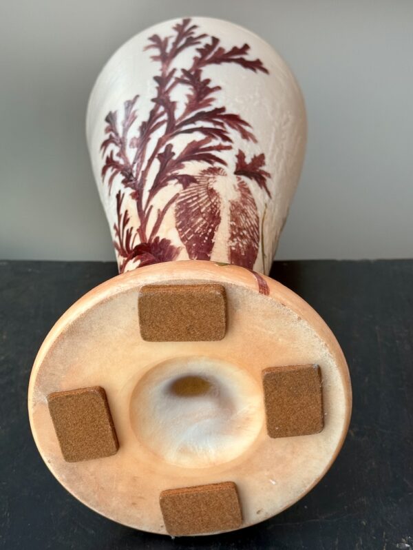 Majestueux grand vase Legras Algues modèle "Madras" aux herbes marines et coquillage Ref L397 – Image 6