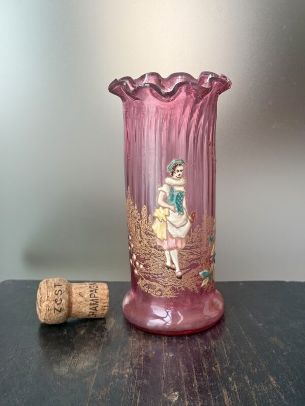 Superbe vase Legras rose "à la Servante" Ref L407