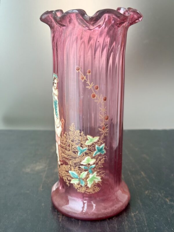 Superbe vase Legras rose "à la Servante" Ref L407 – Image 3