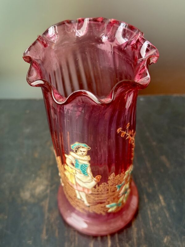 Superbe vase Legras rose "à la Servante" Ref L407 – Image 4