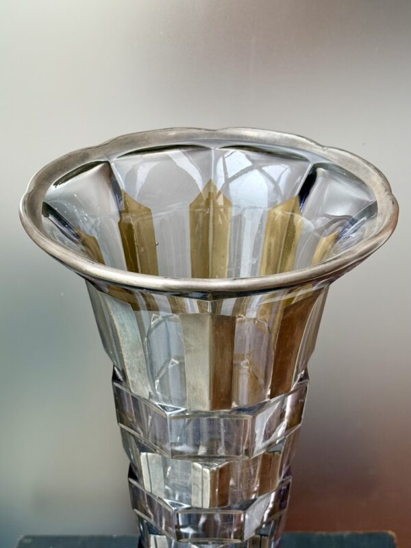 Très puissant vase Art Déco D'Argyl géométrique par Daum Croismare Ref DGL433 – Image 4